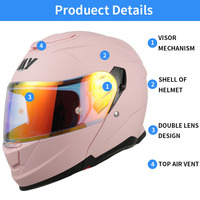 Casques de moto pour hommes et femmes, coque ABS, visière double à dégagement rapide, certifiés ECE, toutes saisons, hiver, design personnalisé Knight