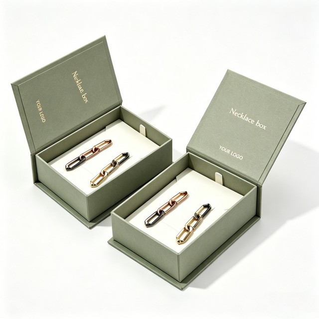 Custom Made Bracelet Ring Necklace Packaging Box Magnetic Closure Box with Insert Jewelry Gift Set Box Packaging