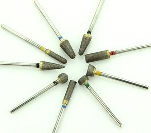 Bộ dụng cụ mài đánh bóng zirconia nha khoa 10 món, mài trung bình, mạ điện, kèm mũi khoan kim cương kim loại, đạt chứng nhận CE - Product Image 3