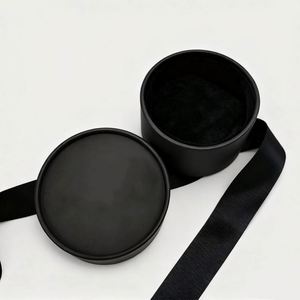 Luxury Simple Customized Logo Round Packaging Box for Jewelry With Bowknot <b>Ribbon</b> - Product Image 2