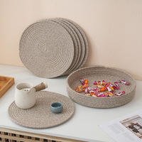 Sets de table ronds classiques tissés résistants à la chaleur pour la cuisine – Décoration écologique et élégante pour de magnifiques repas