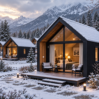 Kit de maison préfabriquée moderne de luxe en bois, de type A-frame, de haute qualité, à faible coût, pour l'extérieur, autoportant