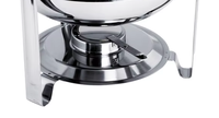 Golden Ware 5L Commerciële Buffet Restaurant Luxe Ovale Rvs Elektrische Chafing Dish Met Glazen Deksel