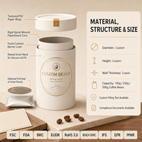 Emballage en tube de papier personnalisé, boîte cylindrique rigide à spirale, FSC, qualité alimentaire, café, thé, parfum, cadeau, usine OEM