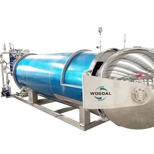Horizontal pressure retort bottle sterilization pot steam sterilizer autoclave machine