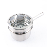 Vente chaude OEM/ODM 304 en acier inoxydable double couche lait vapeur pot double chaudières