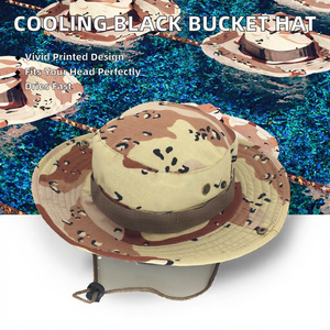 Sombreros de Pescador Unisex Impermeables con Borde Ancho y Cordón, con Logotipo Bordado e Impresión Personalizada - Product Image 2
