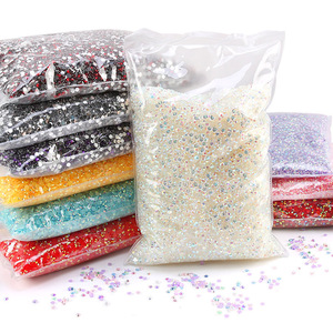 Venta al por mayor de diamantes de imitación de resina de 2mm/3mm/4mm/5mm/6mm con parte trasera plana en colores Jelly <span class=keywords><strong>AB</strong></span>, en paquete a granel para decoración de prendas. - Product Image 1