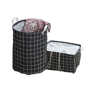 Panier de rangement pliable en aluminium, pour salle de bain, différentes tailles, en tissu, décoratifs, avec poignée, pour linge, vêtements de bébé