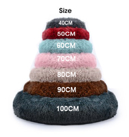 Beignet rond Longue Peluche Peluche Doux Simons Chat Coussin Lits De Chien De Luxe Calmant Beignet Câlin
