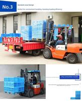 Bacs de transport pliables en polypropylène pour fruits de mer, caisses respirantes pour homards, fabriquées à partir de matériaux vierges d'aquaculture 530*410*250mm
