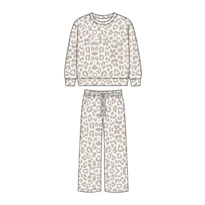 Ensemble décontracté 2 pièces pour filles : haut à manches longues et pantalon imprimé camouflage léopard, collection automne, style boutique - Product Image 2