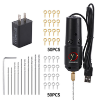 Mini perceuse électrique alimentée par USB 5V outil de meuleuse à vitesse variable 500W entrée nominale pour bijoux perle résine bricolage OEM personnalisable