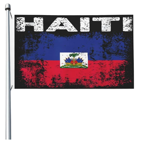 Bandiera Haiti 3x5 piedi all'ingrosso, in poliestere <span class=keywords><strong>di</strong></span> alta qualità, stampa su un lato con 2 occhielli in ottone, design personalizzato supportato - Product Image 5