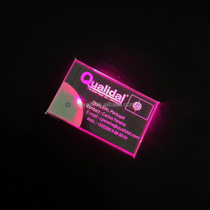 Custom LED Flashing Business Card Acrylic Cut <strong>Invitations</strong> Business Name <strong>Party</strong> Decorations Flashing LED Name Business Card - Product Image 6