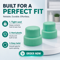 Bouchon à vis réutilisable en plastique de haute qualité de 39 mm, anti-fuite, pour détergent liquide et emballage cosmétique, accessoire pour bouteille de lessive