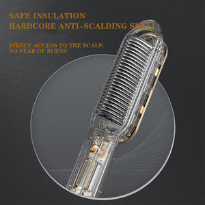 Cepillo Alisador de Cabello con Iones Negativos de Cerámica, Pantalla LCD, Peine Eléctrico 2 en 1, 10 Temperaturas, Herramienta de Peinado Portátil - Product Image 6