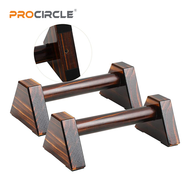 WP8005 Custom Wooden Push up bar Calisthenics Equipment Street Workout for Strength Training
