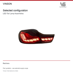 Paires de feux arrière à LED pour BMW Série 4 F32, lentille rouge - Product Image 1