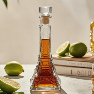 Bouteille <span class=keywords><strong>de</strong></span> spiritueux en verre personnalisée en forme <span class=keywords><strong>de</strong></span> Tour Eiffel 375 ml 500 ml 700 ml Vodka Brandy - Product Image 4