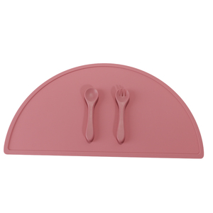 Tapis de dessin et d'alimentation demi-rond pour bébé, sans BPA, personnalisable, le moins cher, en silicone lavable, emballage personnalisé - Product Image 6