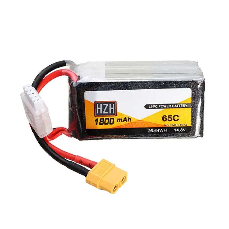 High rate remote control car battery 1800mAh 14.8V 65C lithium-ion polymer rechargeable battery drone ship model cell