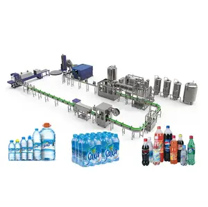 Mesin pengisi air murni minum botol PET otomatis 3 in 1 untuk botol air Mineral 500ml