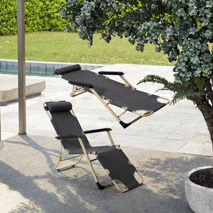 Portable Moon <b>Chair</b> <b>Zero</b> <b>Gravity</b> Canopy Foldable Aluminum Frame Outdoor Beach -Pool Loungers - Product Image 2