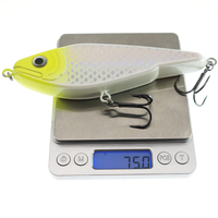 Leurre de pêche Motion Buster 6 pouces en ABS pour brochet, 150 mm 75 g, durable, avec hameçons triples, support OEM