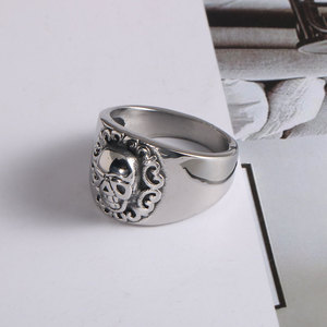 Skull <b>Ring</b> Wide <b>Titanium</b> Steel Men's Jewelry SA745 Alternative Street Style Gift Fashion <b>Rings</b> - Product Image 2
