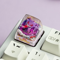 Transparent 3D Printed Resin for Pokemoned Gen-gar Resin Artisan Keycap CNC Machining Mechanical Keyboard Keycaps