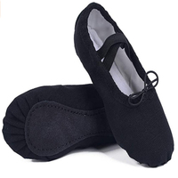Zapatillas de Ballet de lona profesionales para mujer, suela blanda, zapatos de entrenamiento de baile para adultos y niños para Ballet y actuación