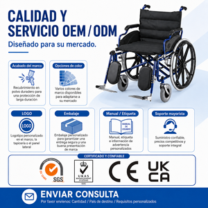 Fauteuil roulant manuel en acier avec siège de 56 cm CE ISO UKCA AOLIKE ALK951BC pour patients obèses et personnes âgées - Product Image 6