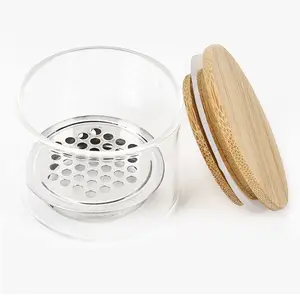 Miễn phí mẫu New kính vuông lưu trữ chum dappen món ăn Nail công cụ rửa cup rõ ràng Nail pha lê lỏng bột cup