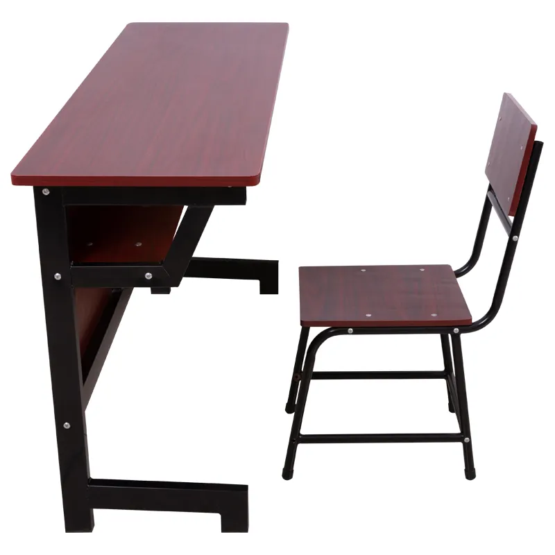Высококачественная двухместная деревянная школьная мебель, стол и стул, классный стол и стулья