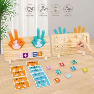 Double-Sided Finger Counting Number Tracing <b>Board</b> Solid Pine Montessori Learning Toys <b>for</b> Toddlers - Product Image 1