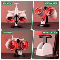 Ventilateur de bureau à double turbine, humidificateur USB avec lumière LED, mini-ventilateur de refroidissement à vitesse variable pour bureau, voiture, chambre