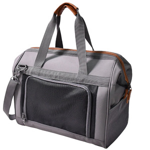 Luxe 2-<span class=keywords><strong>en</strong></span>-1 Pliable Pet Carrier Respirant T400 Tissu <span class=keywords><strong>avec</strong></span> Fermeture à Glissière Solide Motif Petits Chiots Moyens et Chat Sac - Product Image 2
