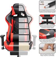 Chaise de joueur ergonomique prix d'usine chaise d'ordinateur massage complet en cuir PU livraison gratuite chaise de jeu Anji avec repose-pieds