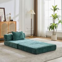 Canapé modulaire sans accoudoirs en tissu chenille, fauteuil simple empilable pour appartement