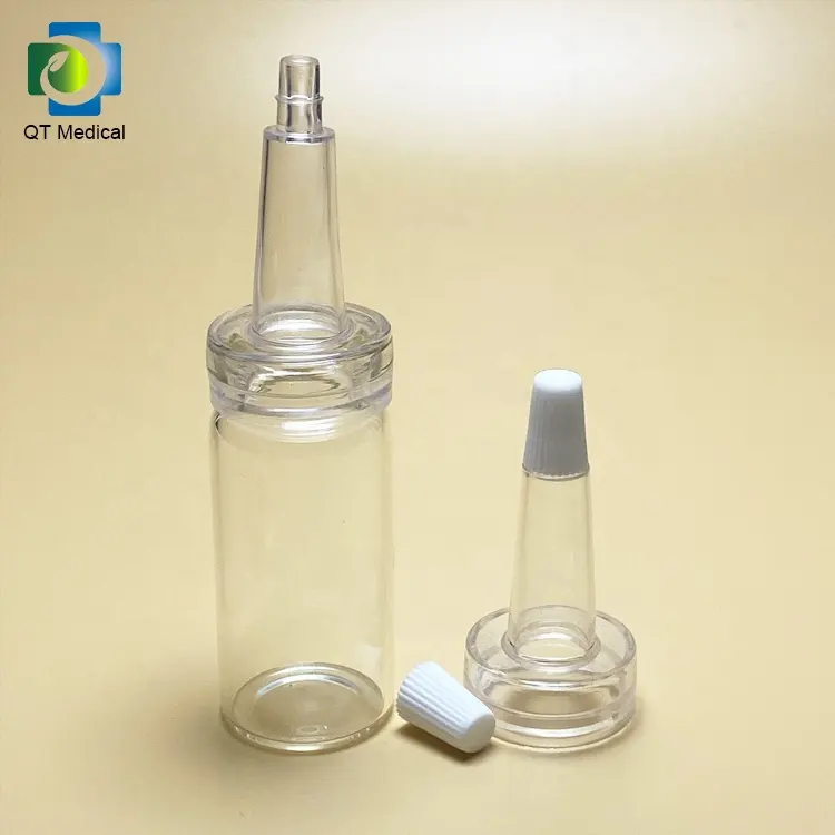 Factory Direct Supply Clear Buis Glazen Penicilline Fles Met 20Mm Plastic Pvc Hoofd Cap