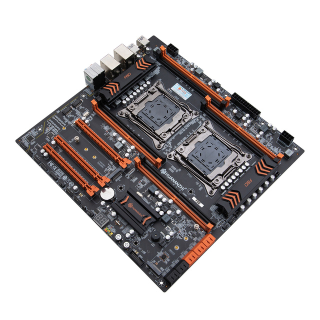 HUANANZHI X99 F8D LGA 2011-3 XEON X99 Motherboard Dual CPU Support LGA 2011-3 E5 V3 V4 DDR4 RECC 256GB M.2 NVME NGFF
