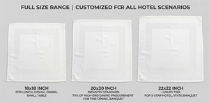 Servilletas de Algodón Jacquard Blancas Estándar para Hotel, 20x20 Pulgadas, 100% Algodón, Borde Cosido con Aguja Simple, para Uso en Catering Premium - Product Image 6