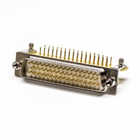 Connecteur D-Sub 50 broches à contacts usinés, pas de 2,77 mm, prise réceptacle à souder sur circuit imprimé, robuste pour communication de données