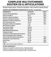 Comprimés multivitaminés Calcium Vitamine D3 K2 Glucosamine Chondroïtine pour la santé osseuse Complément alimentaire pour adultes Marque privée