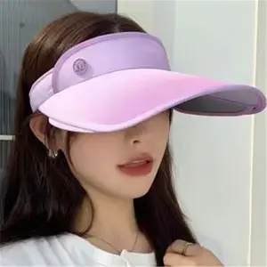 FF1452 Verão Ao Ar Livre Proteção UV Retrátil Brim Golf Visor Cap Tênis Praia Sun Hat Sun Hat Visor para As Mulheres