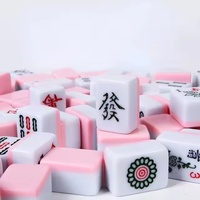 0.55 "X 0.47" X 0.79 "Chinois Mini Mahjong Tuiles Ensemble Personnalisé Portable Petit Voyage Mahjong Jeu Domino Rummy Tuiles