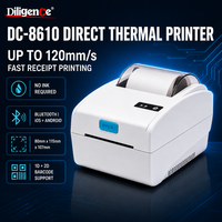 Printer Resi POS Barcode Thermal Langsung 80mm 3 Inci dengan Pencetakan Stiker Genggam Nirkabel IOS Android