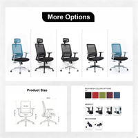 Kursi jaring ergonomis Rumah & kantor Modern KOHO Zhejiang dengan sandaran tangan bahan aluminium untuk penggunaan komputer di sekolah & Rumah Sakit