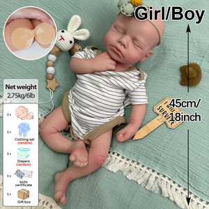 Muñecas Bebé Realistas de 18 Pulgadas con Chupete, Piel con Venas, Boca Abierta, para Aliviar la Soledad, Regalos Navideños, Venta al Por Mayor - Product Image 3